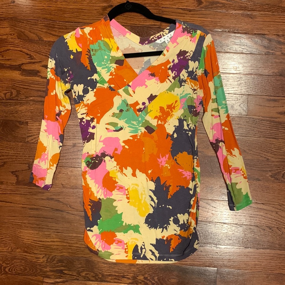 Cabi Abstract Wide V Tee